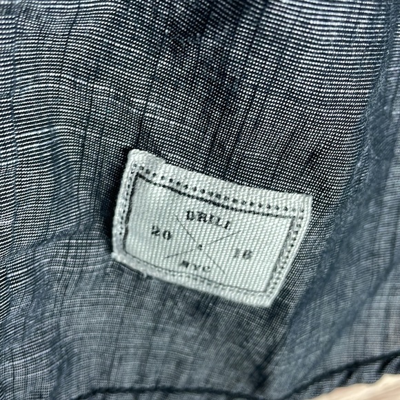 Men’s Drill NYC Grey and Red Button Down - Picture 3 of 3